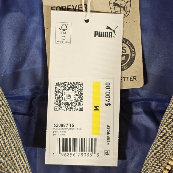 Puma Rhuigi Rhude Puffer Vest Duck Down - Men's Size M - MSRP $ 400 - Picture 2 of 16